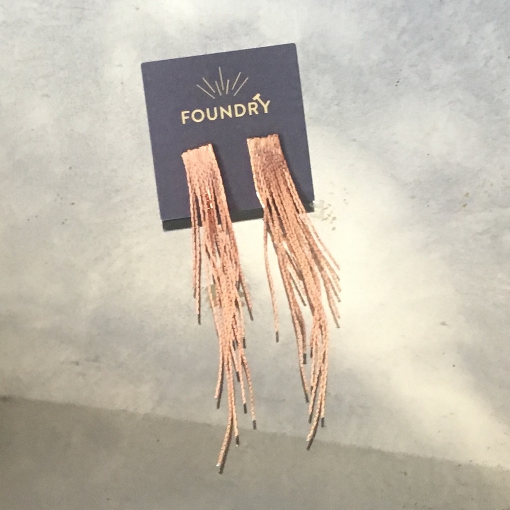 NEW! Foundry Rose Gold Drop Earrings